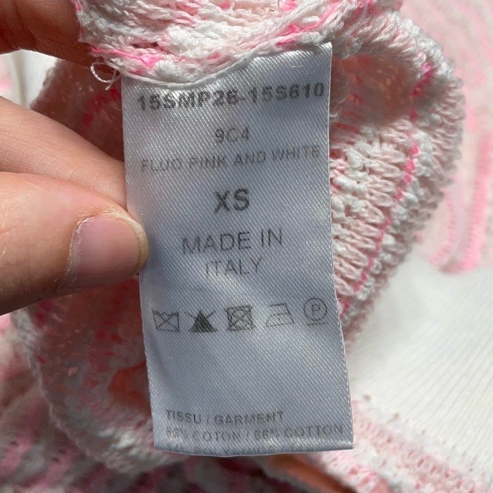 Chlo Sweater Fluo Pink And White View 6